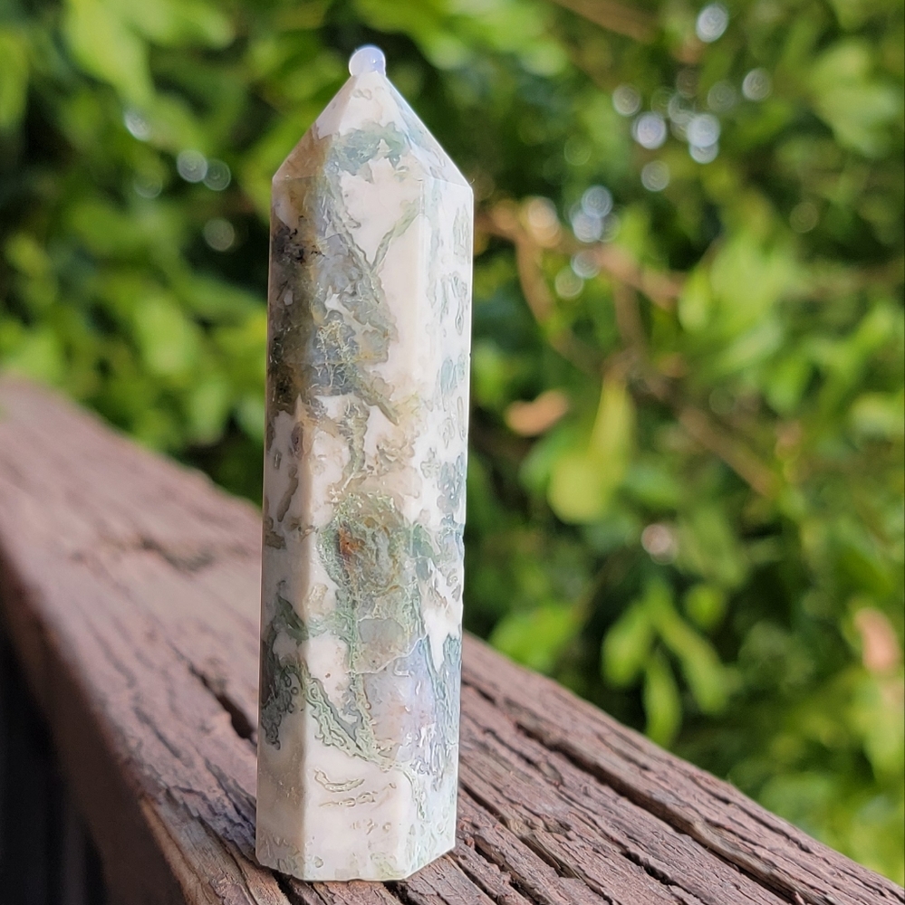 #18 SPECIAL DEAL 🤑 NEW 3.5" MOSS AGATE TOWER